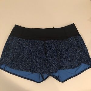 LULULEMON Run Times Shorts blue/black Size 8